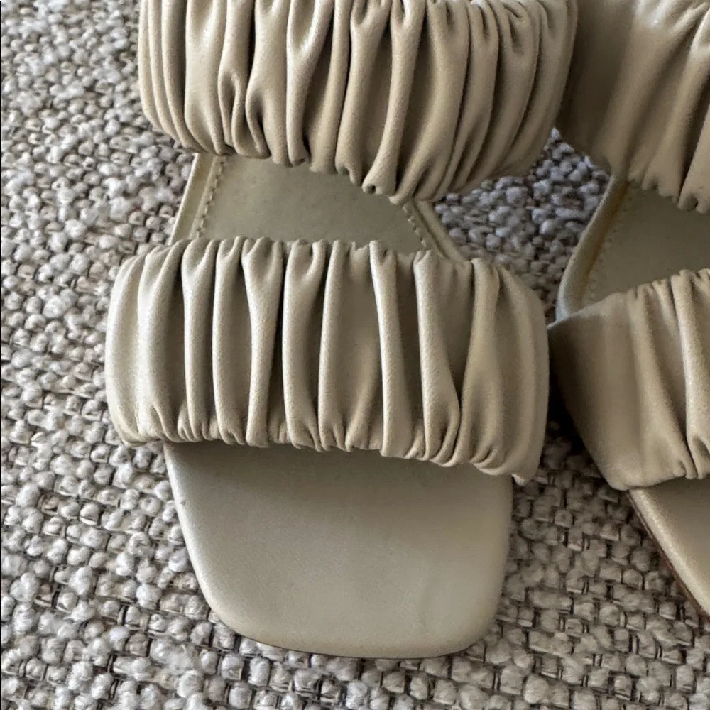 H&M Cream Ruched Strap Sandals - Picture 2 of 5